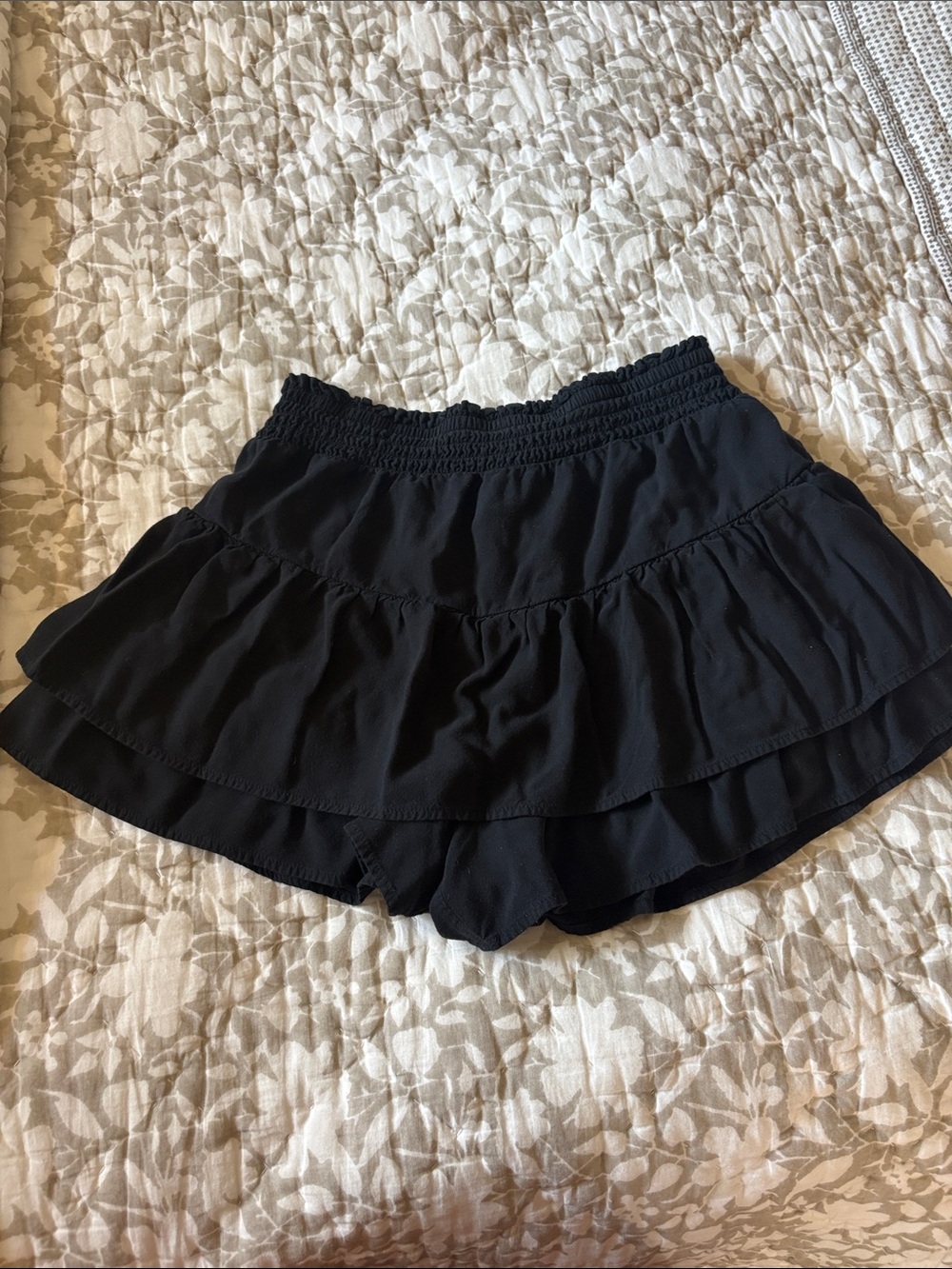 wild fable Black Smocked Waist Skirt